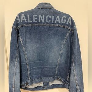 Authentic Balenciaga Logo Denim Jacket